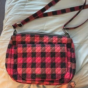 Vera Bradley Carson Crossbody Garnet Buffalo Check
